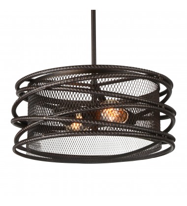  Darya 2 Light Pendant With Brown Finish (9700P15-2-197) - CWI