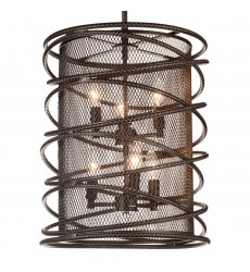 Darya 6 Light Up Chandelier With Brown Finish (9700P15-6-197) - CWI