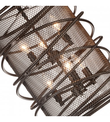  Darya 6 Light Up Chandelier With Brown Finish (9700P15-6-197) - CWI