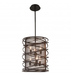  Darya 6 Light Up Chandelier With Brown Finish (9700P15-6-197) - CWI