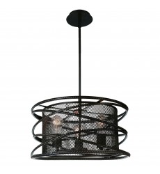  Darya 3 Light Up Chandelier With Brown Finish (9700P18-3-197) - CWI