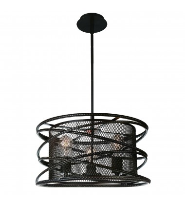  Darya 3 Light Up Chandelier With Brown Finish (9700P18-3-197) - CWI