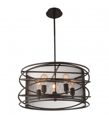  Darya 5 Light Up Pendant With Brown Finish (9700P22-5-197) - CWI