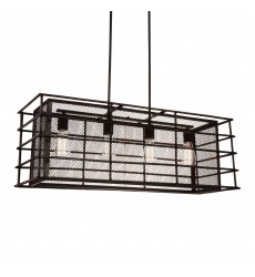  Darya 4 Light Down Chandelier With Brown Finish (9700P36-4-197) - CWI