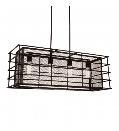  Darya 4 Light Down Chandelier With Brown Finish (9700P36-4-197) - CWI