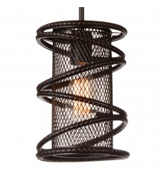  Darya 1 Light Down Mini Pendant With Brown Finish (9700P7-1-197) - CWI