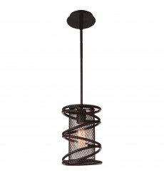  Darya 1 Light Down Mini Pendant With Brown Finish (9700P7-1-197) - CWI
