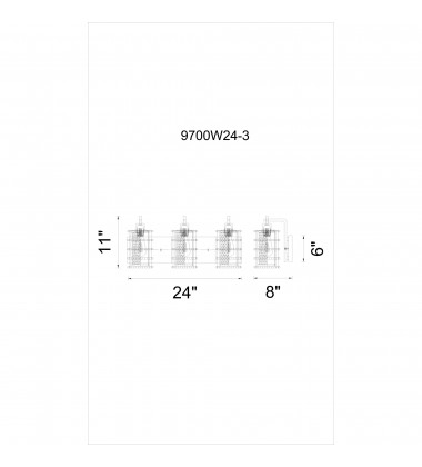  Darya 3 Light Wall Sconce With Brown Finish (9700W24-3-197) - CWI