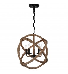  Padma 5 Light Up Chandelier With Black Finish (9706P21-5-101) - CWI