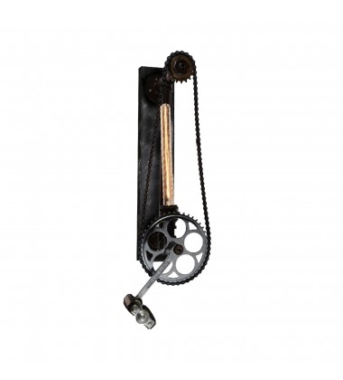  Bici 1 Light Wall Sconce With Silver Gray Finish (9707W8-187) - CWI