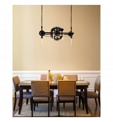  Oder 6 Light Down Chandelier With Silver Gray Finish (9712P41-6-187) - CWI