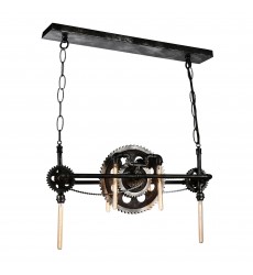  Oder 6 Light Down Chandelier With Silver Gray Finish (9712P41-6-187) - CWI