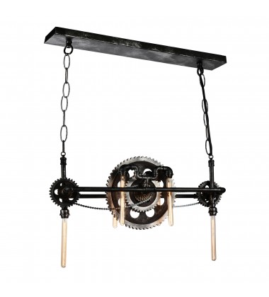  Oder 6 Light Down Chandelier With Silver Gray Finish (9712P41-6-187) - CWI