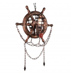  Manor 2 Light Up Chandelier With Speckled copper Finish (9718P22-2-210-B) - CWI