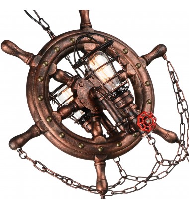  Manor 2 Light Up Chandelier With Speckled copper Finish (9718P22-2-210-B) - CWI