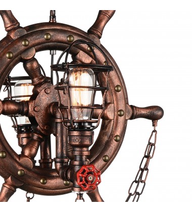  Manor 2 Light Up Chandelier With Speckled copper Finish (9718P22-2-210-B) - CWI