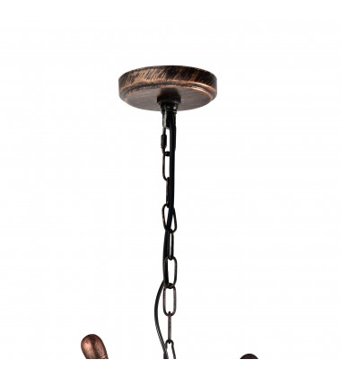 Manor 2 Light Up Chandelier With Speckled copper Finish (9718P22-2-210-B) - CWI
