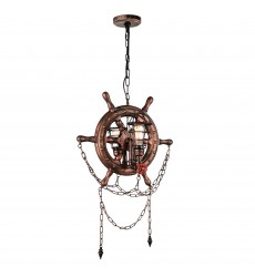  Manor 2 Light Up Chandelier With Speckled copper Finish (9718P22-2-210-B) - CWI