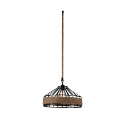  Padma 1 Light Down Pendant With Black Finish (9731P16-1-101) - CWI
