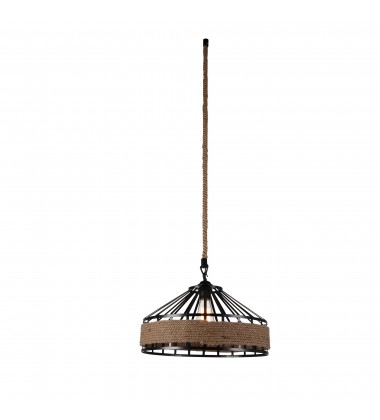  Padma 1 Light Down Pendant With Black Finish (9731P16-1-101) - CWI