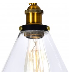  Eustis 2 Light Wall Sconce With Black & Gold Brass Finish (9735W15-2-101) - CWI