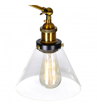  Eustis 2 Light Wall Sconce With Black & Gold Brass Finish (9735W15-2-101) - CWI