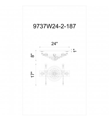  Soto 2 Light Wall Sconce With Gray Finish (9737W24-2-187) - CWI