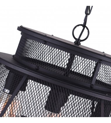  Savill 7 Light Down Chandelier With Reddish Black Finish (9745P26-7-219) - CWI