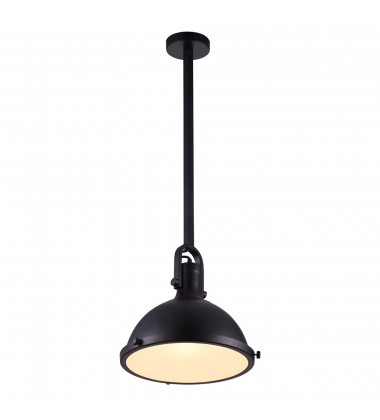  Strum 1 Light Down Pendant With Black Finish (9760P12-1-101) - CWI