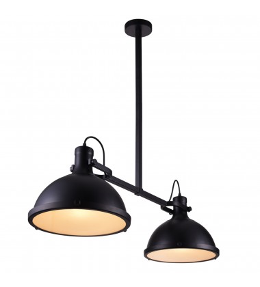  Strum 2 Light Island Chandelier With Black Finish (9760P37-2-101) - CWI