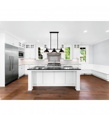  Strum 3 Light Island Chandelier With Black Finish (9760P50-3-101) - CWI