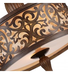  Nicole 3 Light Drum Shade Flush Mount With Brushed Chocolate Finish (9807C14-3-116) - CWI