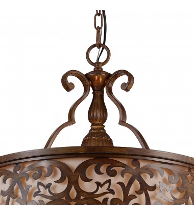  Nicole 5 Light Drum Shade Chandelier With Brushed Chocolate Finish (9807P21-5-116-A) - CWI