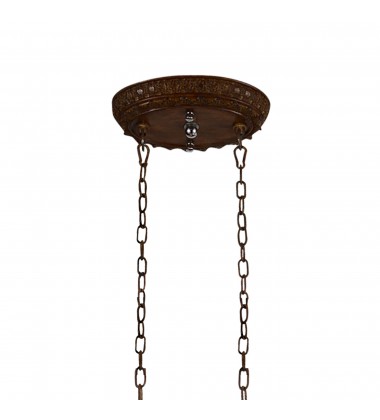  Nicole 6 Light Drum Shade Chandelier With Brushed Chocolate Finish (9807P39-6-116) - CWI