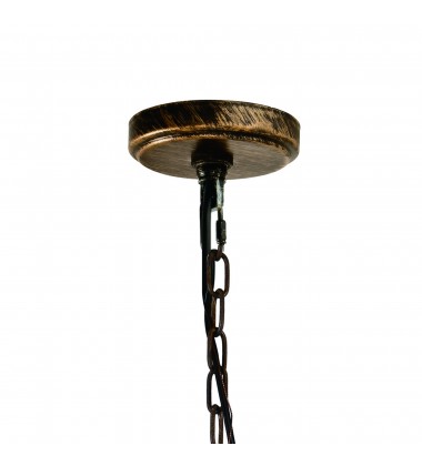  Nicole 1 Light Drum Shade Mini Pendant With Brushed Chocolate Finish (9807P9-1-116) - CWI