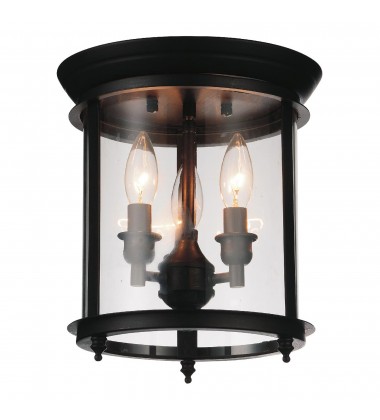  Desire 3 Light Cage Flush Mount With Oil Rubbed Bronze Finish (9809C10-3-109) - CWI