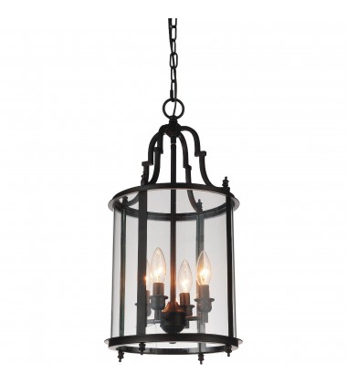  Desire 4 Light Drum Shade Mini Pendant With Oil Rubbed Bronze Finish (9809P11-4-109) - CWI