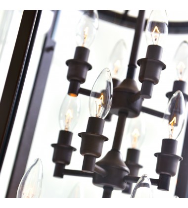  Desire 12 Light Drum Shade Chandelier With Oil Rubbed Bronze Finish (9809P17-12-109-A) - CWI