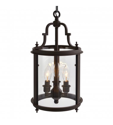  Desire 3 Light Drum Shade Mini Pendant With Oil Rubbed Bronze Finish (9809P9-3-109) - CWI