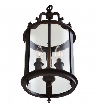  Desire 3 Light Drum Shade Mini Pendant With Oil Rubbed Bronze Finish (9809P9-3-109) - CWI