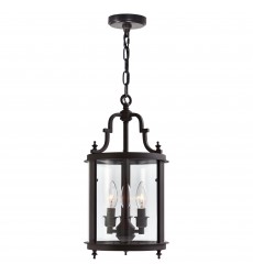  Desire 3 Light Drum Shade Mini Pendant With Oil Rubbed Bronze Finish (9809P9-3-109) - CWI
