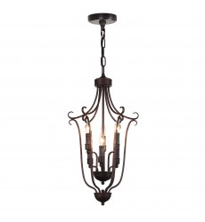  Maddy 6 Light Up Chandelier With Oil Rubbed Brown Finish (9817P16-6-121) - CWI
