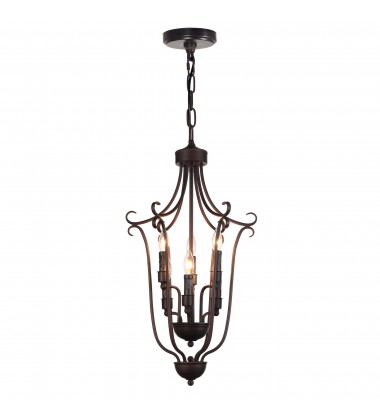 Maddy 6 Light Up Chandelier With Oil Rubbed Brown Finish (9817P16-6-121) - CWI Maddy 6 Light Up Chandelier With Oil Rubbed Brown Finish (9817P16-6-121) - CWI