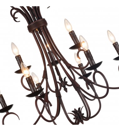 Maddy 9 Light Up Chandelier With Oil Rubbed Brown Finish (9817P29-9-121) - CWI Maddy 9 Light Up Chandelier With Oil Rubbed Brown Finish (9817P29-9-121) - CWI
