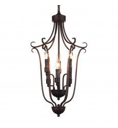  Maddy 6 Light Up Chandelier With Oil Rubbed Brown Finish (9817P16-6-121) - CWI