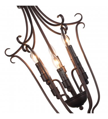 Maddy 6 Light Up Chandelier With Oil Rubbed Brown Finish (9817P16-6-121) - CWI Maddy 6 Light Up Chandelier With Oil Rubbed Brown Finish (9817P16-6-121) - CWI