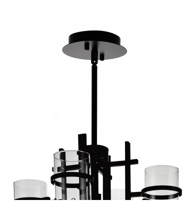  Sierra 12 Light Up Chandelier With Black Finish (9827P30-12-101-A) - CWI