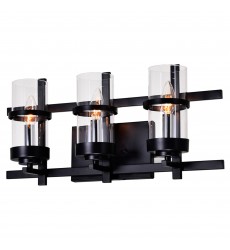  Sierra 3 Light Wall Sconce With Black Finish (9827W21-3-101) - CWI