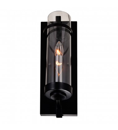  Sierra 1 Light Wall Sconce With Black Finish (9827W5-1-101) - CWI