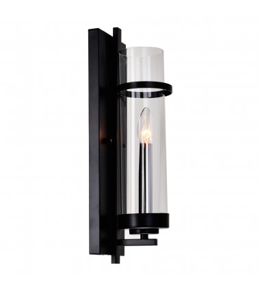  Sierra 1 Light Wall Sconce With Black Finish (9827W5-1-101) - CWI